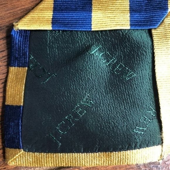 J. Crew Yellow and Blue Handmade Silk Tie - Picture 3 of 9